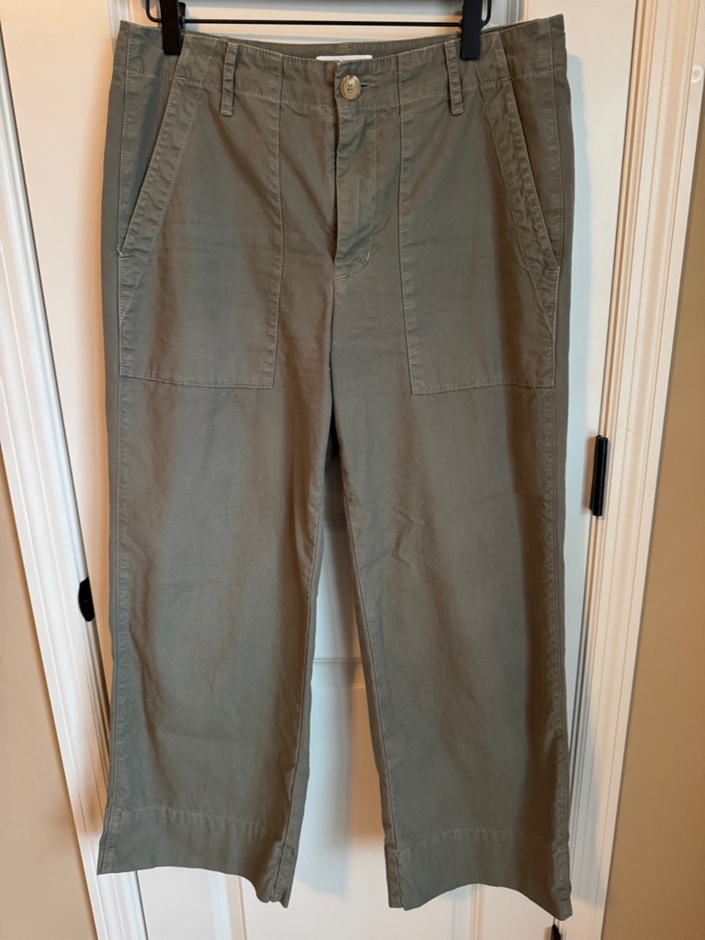 Velvet Olive Green Wide Leg Pant